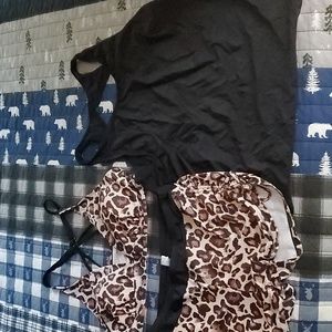 Yonique Leopard Tankini Set